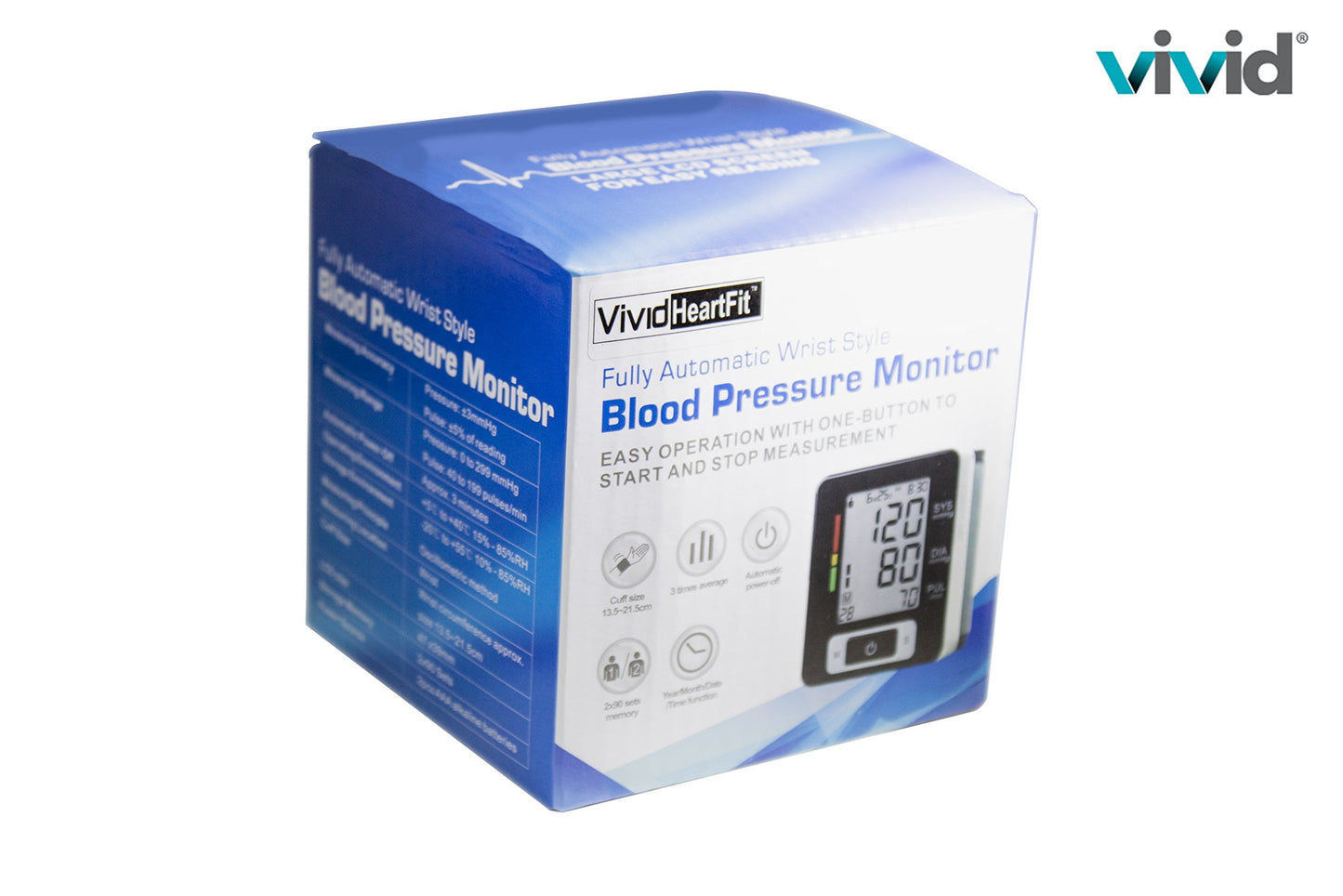 Blood Pressure Monitor, Automatic Digital Wrist Style Blood Monitor