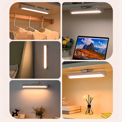 Desk Lamp Hanging Magnetic Table Lamp Led Usb Rechargeable Night Lights Stepless Dimming Cabinet Closet Wardrobe Cabinet Lights