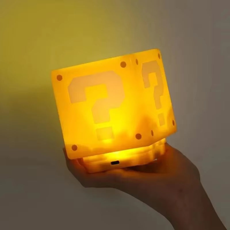 LED Question Mark Brick Night Light with Music USB Charging Desk Lamp Light Birthday X-Mas Gifts